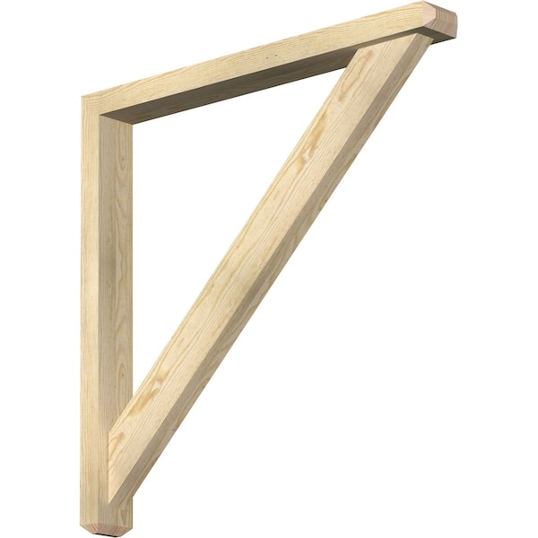 Ekena Millwork Traditional Craftsman Rough Sawn Bracket w/ Offset Brace, Douglas Fir, 4"W x 36"D x 36"H BKT0402X36X36TRA04RDF - main